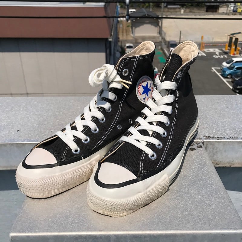 80's CONVERSE コンバース ALL STAR HI オールスターハイ NOS デッドストック ブラック 青枠 USA製 US6.5  サイドステッチ 希少 ヴィンテージ | agito vintage powered by BASE