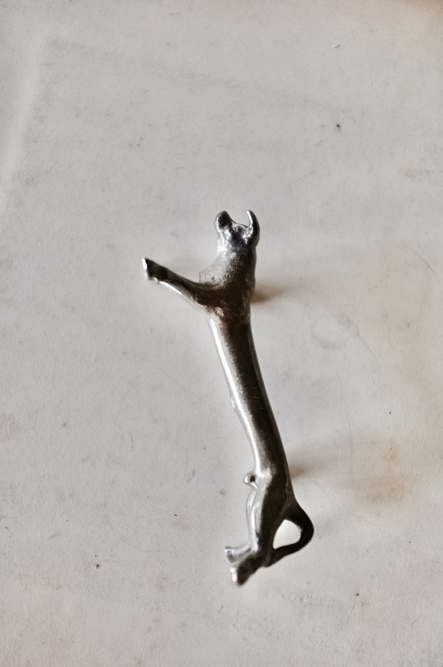 フランス 黙想する動物たちとカトラリーレスト 雄牛さん アンティーク