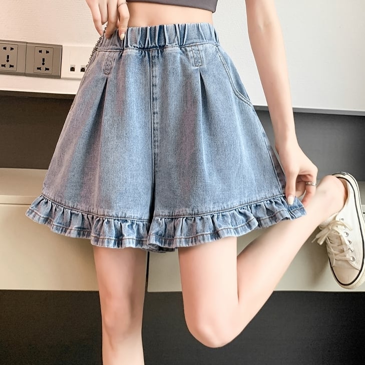 パンツ レディース ショートパンツ キュロット M L XL 2XL 3XL 4XL 5XL 6XL 大きいサイズ プラスサイズ ミニ丈 ショート丈 ハイウエスト かわいい 大人可愛い 上品 お呼ばれ デート 普段使い 個性的 スタイルアップ きれいめ 可愛い 脚長 大人可愛い お出かけ モテ トレンド 美脚 ブルー 女子会 旅行 お揃い 学生 通学 シンプル 10代 20代 30代 40代 スタイルアップ タック デート キュート S M L XL 韓国系 韓国 着回し デイリー バイカラー 送料無料