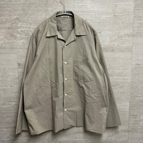 AURALEE オーラリー 18SS SELVEDGE WEATHER CLOTH SHIRTS シャツ 3 【中目黒b5】