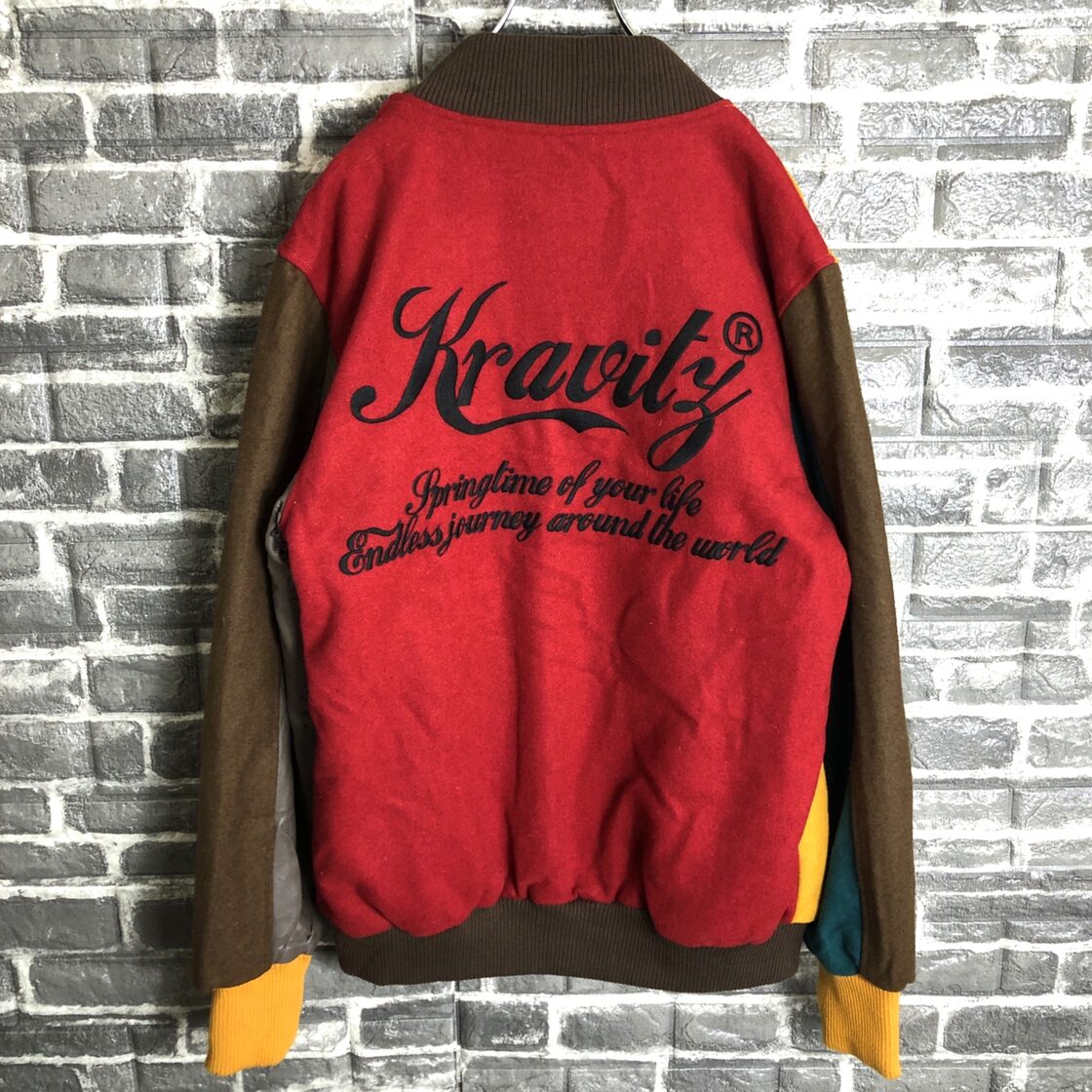 USA製ヴィンテージスタジャン 古着 希少 ゆるだぼ 80s 刺繍ロゴ t66 