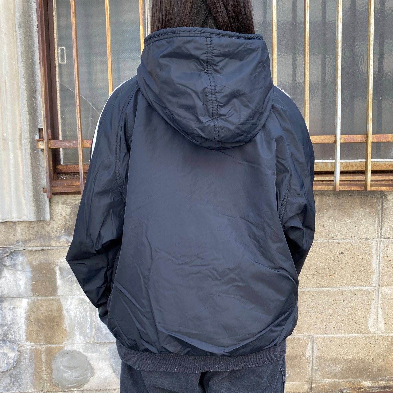 00年代 ビンテージ adidas アディダス リバーシブル 中綿 スウェット 