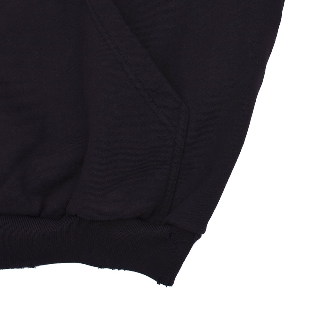 BALENCIAGA】Pierced Round Hoodi（BLACK） | AYIN