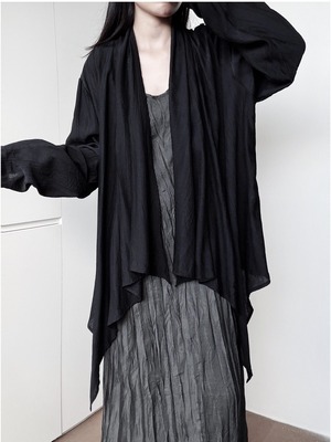 Draped multi wear open front loose cardigan [T2955]