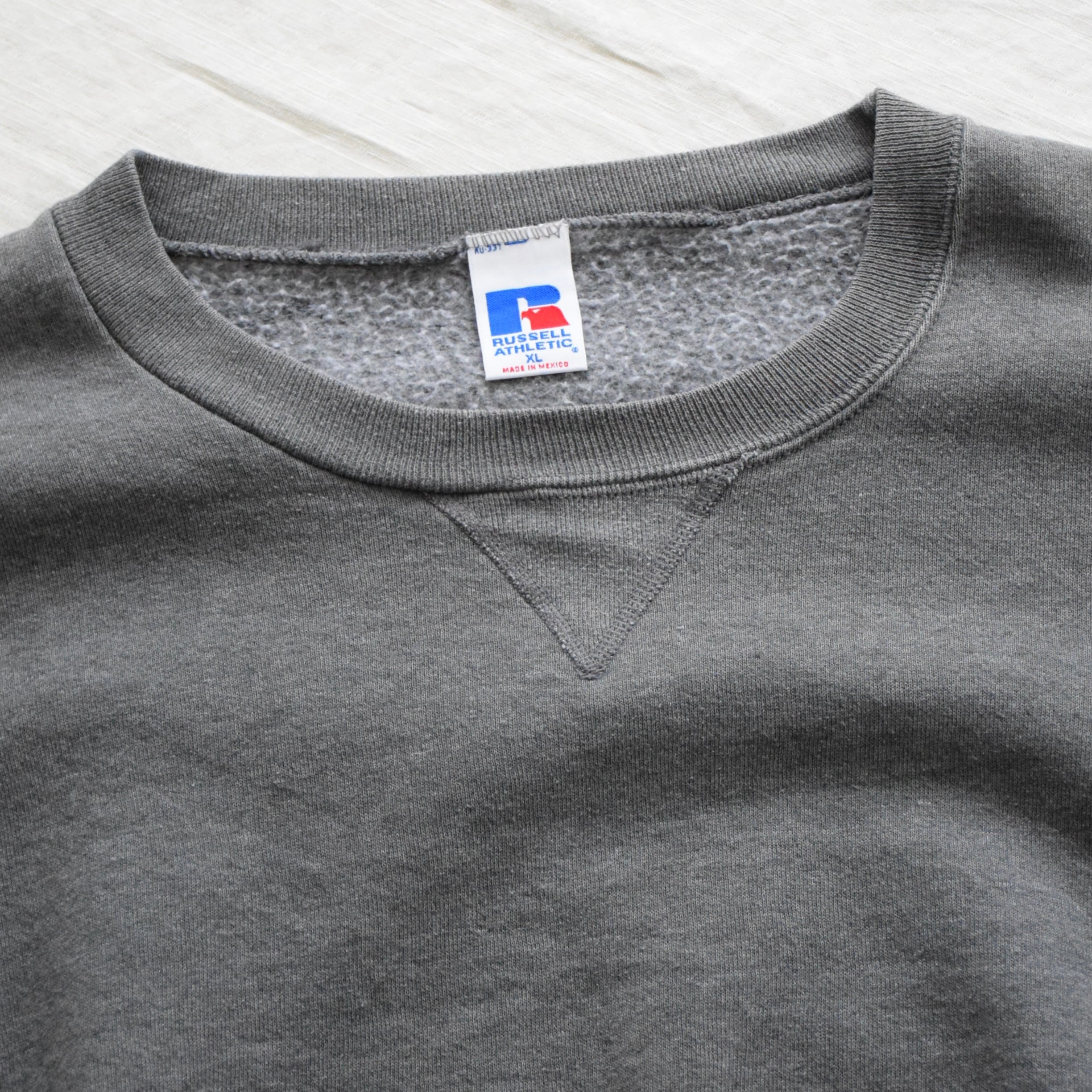 90's RUSSELL スウェット 無地 メンズ XL グレー ラッセル ブランク