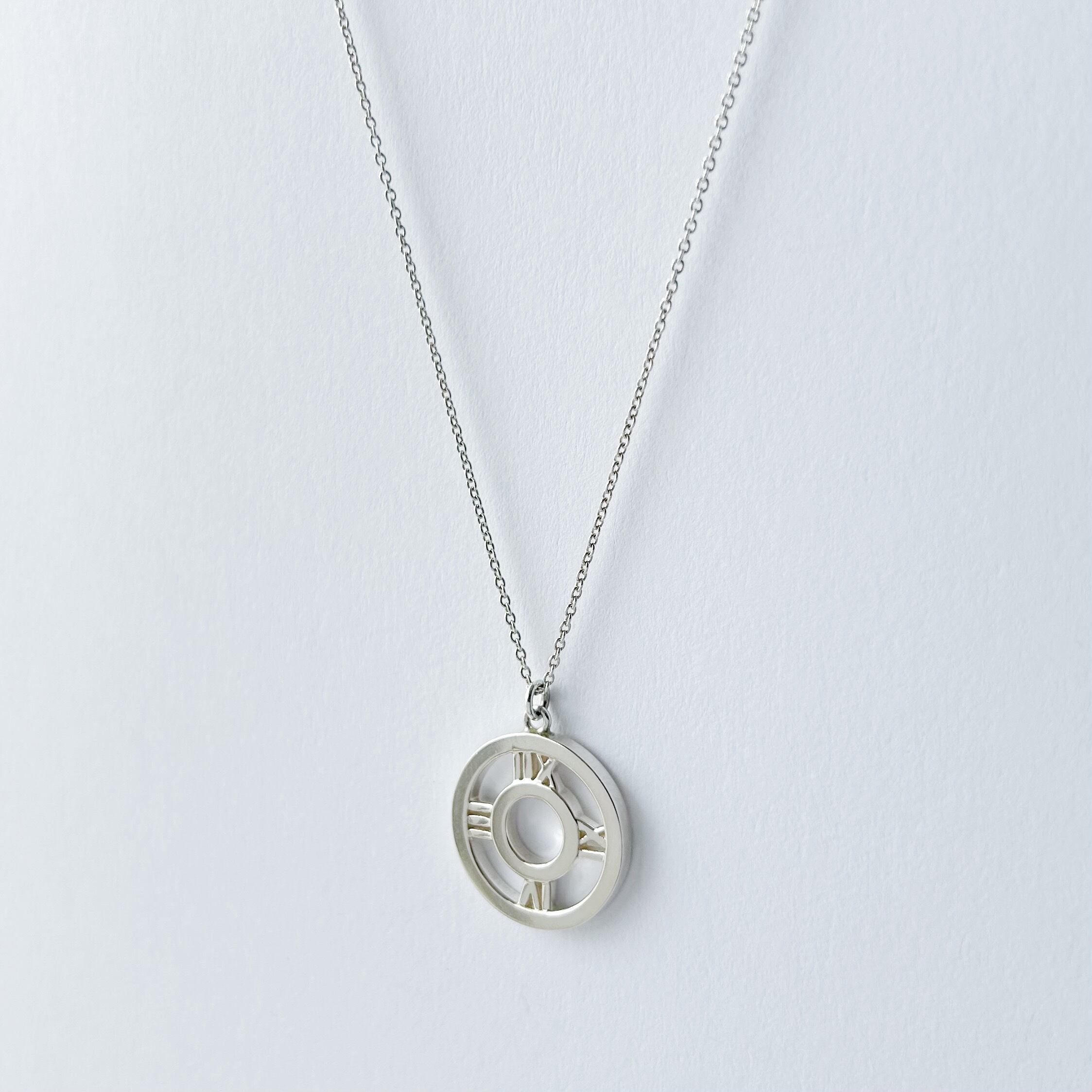 T8094】Tiffany&Co. アトラスオープンメダリオンネックレス/silver925