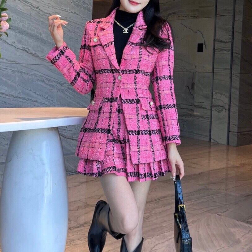 セットアップ】ワンピース ピンク ドレス コート パーティー 発表会