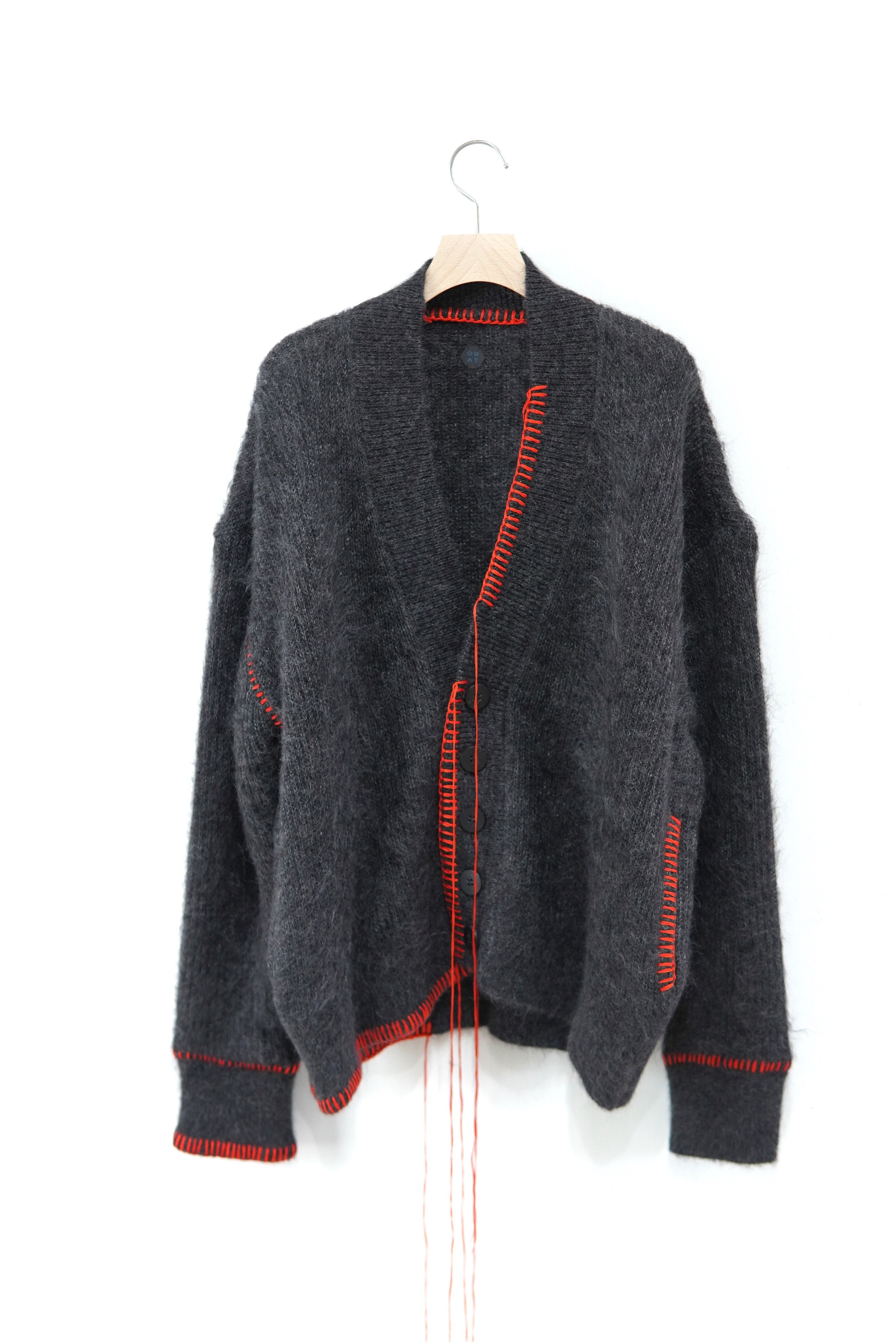 OUAT / MOHAIR OFFICE CARDIGAN / CHACOAL