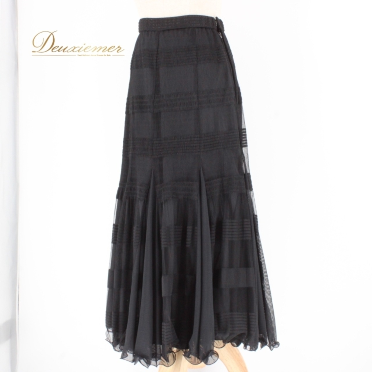 社交ダンス 衣装 スタンダード スカート レッスンウェア レディース 黒 フォーマル SEKINE セキネ 練習着 レース シンプル かわいい 上品 ポリエステル ポリウレタン セクシー ストレッチ 高品質 モノトーン カジュアル ダンスウェア 練習用 レディースファッション スカートスタイル 美しい ラグジュアリー ダンス衣装 フレアスカート