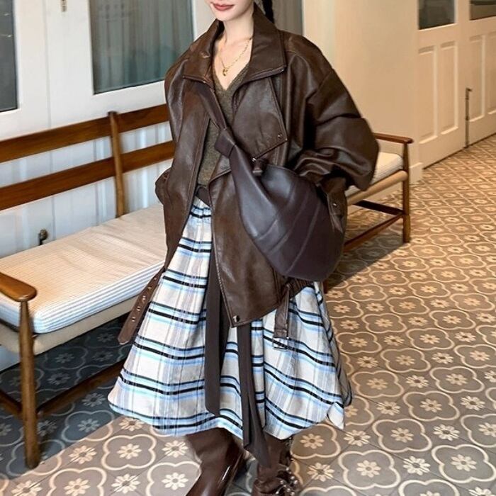 Y’s オーバーサイズ　ライダース風コート ブラウン　美品 STAFF STYLING｜THE SHOP YOHJI YAMAMOTO