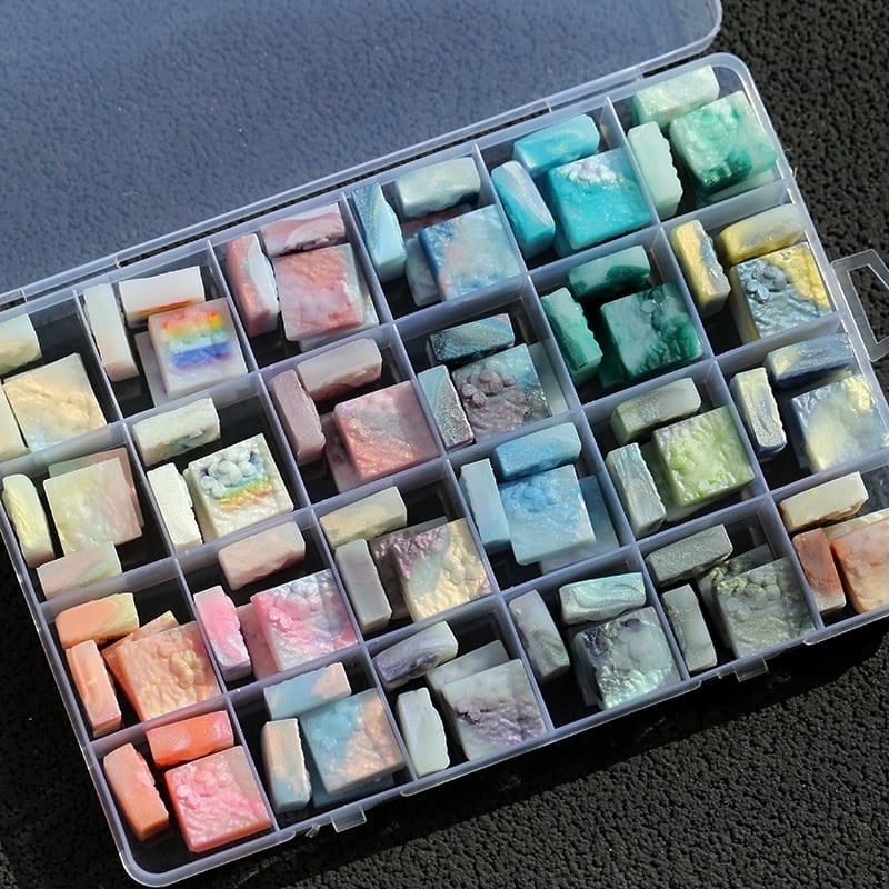 ☆虹キューブ全24色・ハンドメイドシーリングワックス 24粒入り