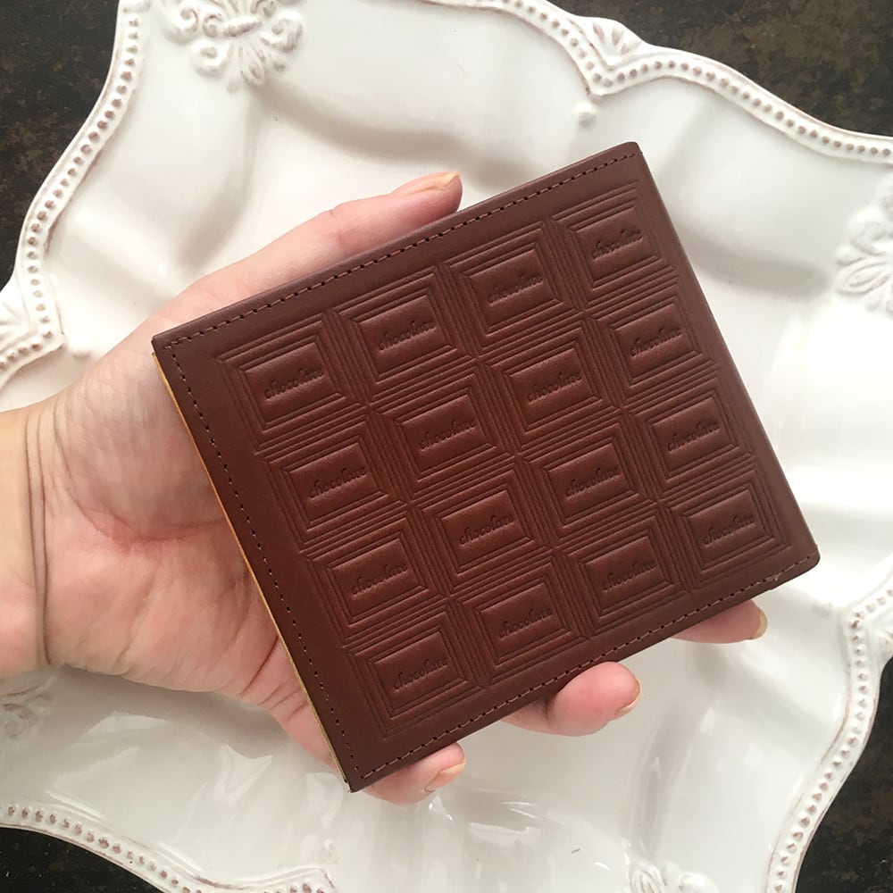 革のチョコ・二折財布 スイート（金の包み紙） | キッサ・ティー