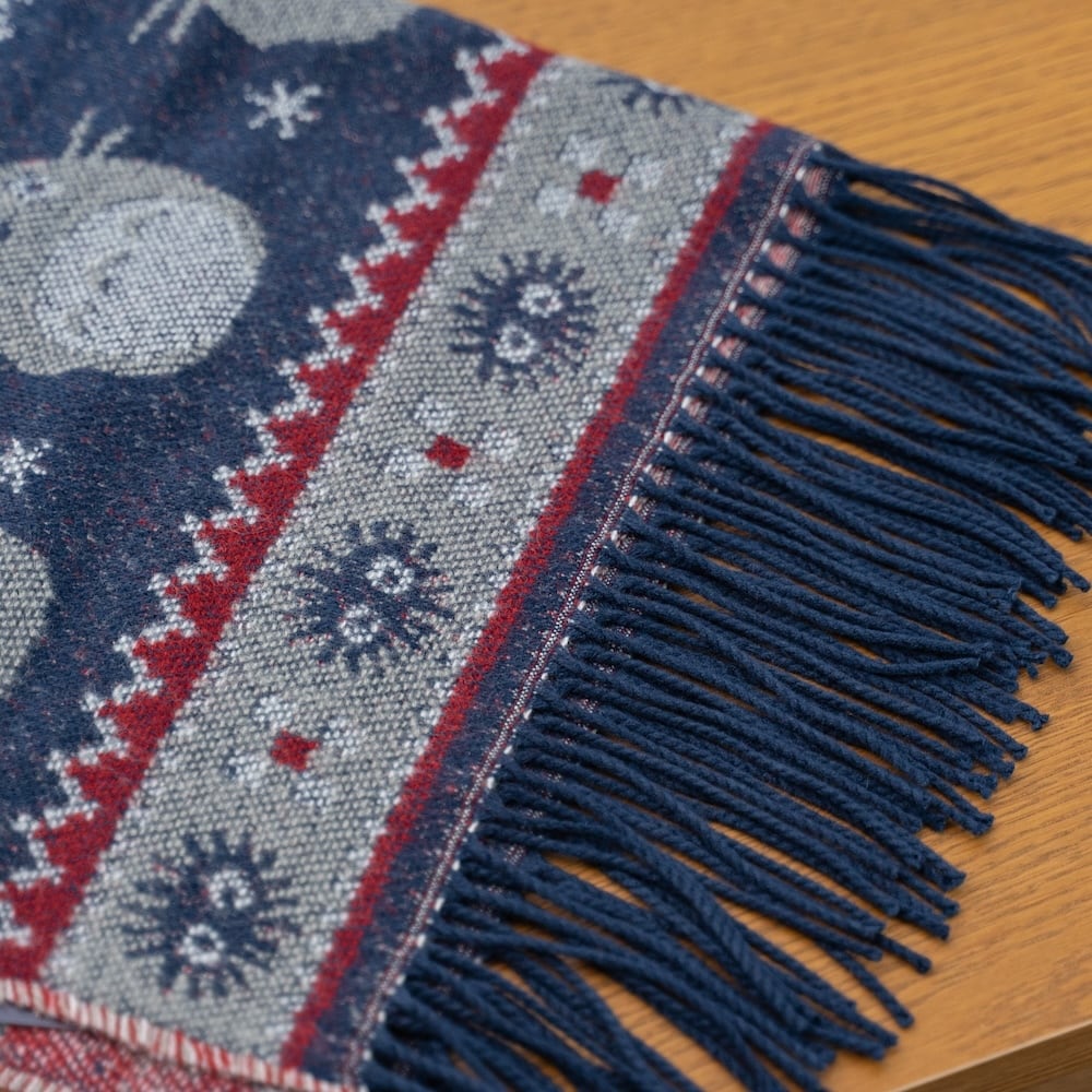 となりのトトロ ボタン付ストール 雪の結晶（8776） | すすのこ商店