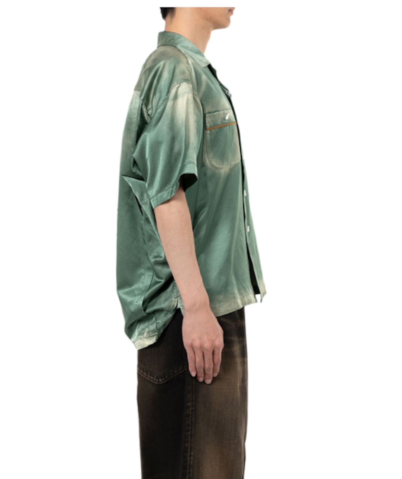 Tシャツ・カットソー MIHARAYASUHIRO SS25 'Bowling' shirt (J14SH186 KHAKI) 25SS】Maison MIHARA YASUHIRO ミハラヤスヒロ / Embriodery