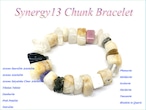 シナジー13チャンクブレスレット(サウラライト・アゼツライトベース)