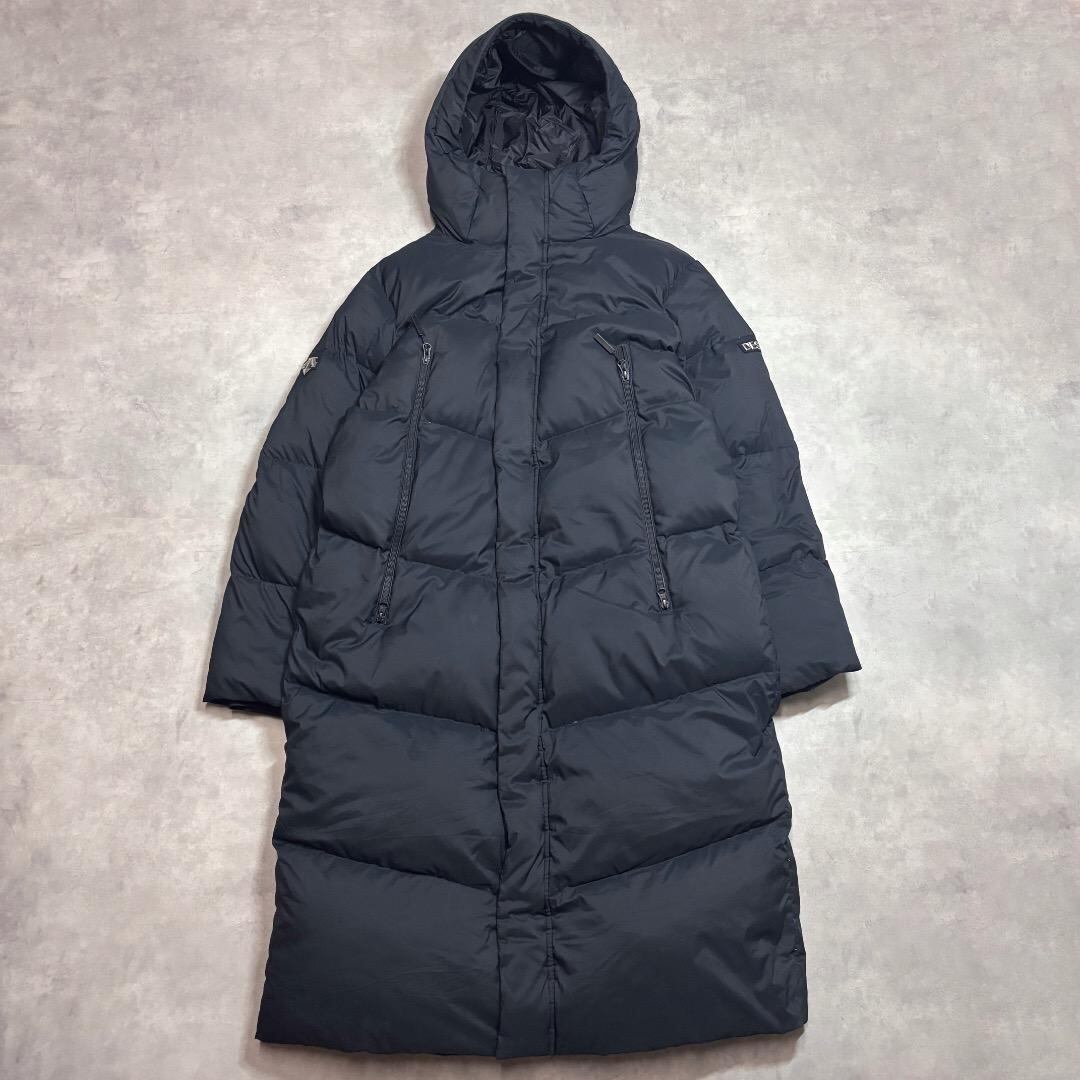 DESCENTE デサント ダウンジャケット ロング 古着 L 黒 17370