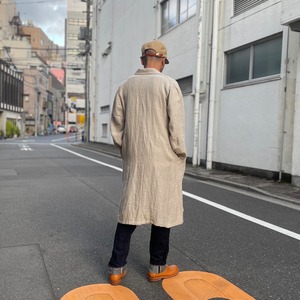 ( NATURAL ) LINEN SHOP COAT