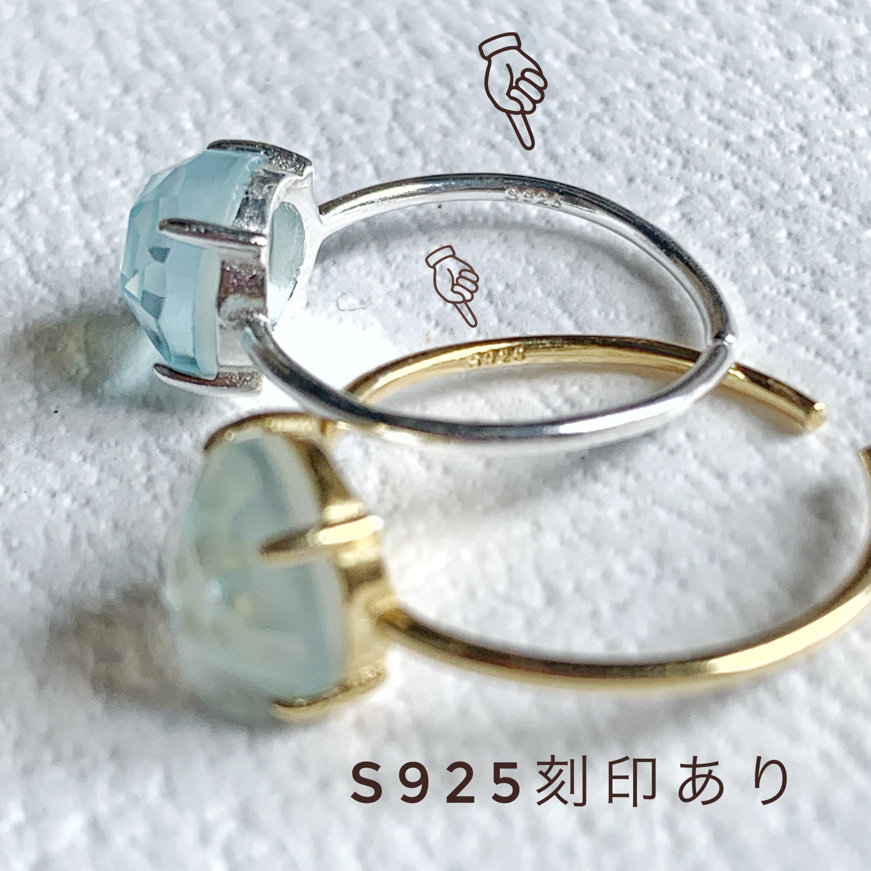 天然石ブルーカルセドニーリング　silver925 銀細工　ズニ　ポピ