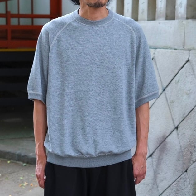 COMOLI(コモリ) /グレー裏毛半袖クルー-GRAY-(D01-05046) | Signs