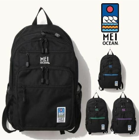 MEI OCEAN（メイオーシャン）】ワンポイント ロゴ バックパック ...