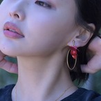 Shell earrings / whoop: シェルイヤリング /楕円フープ