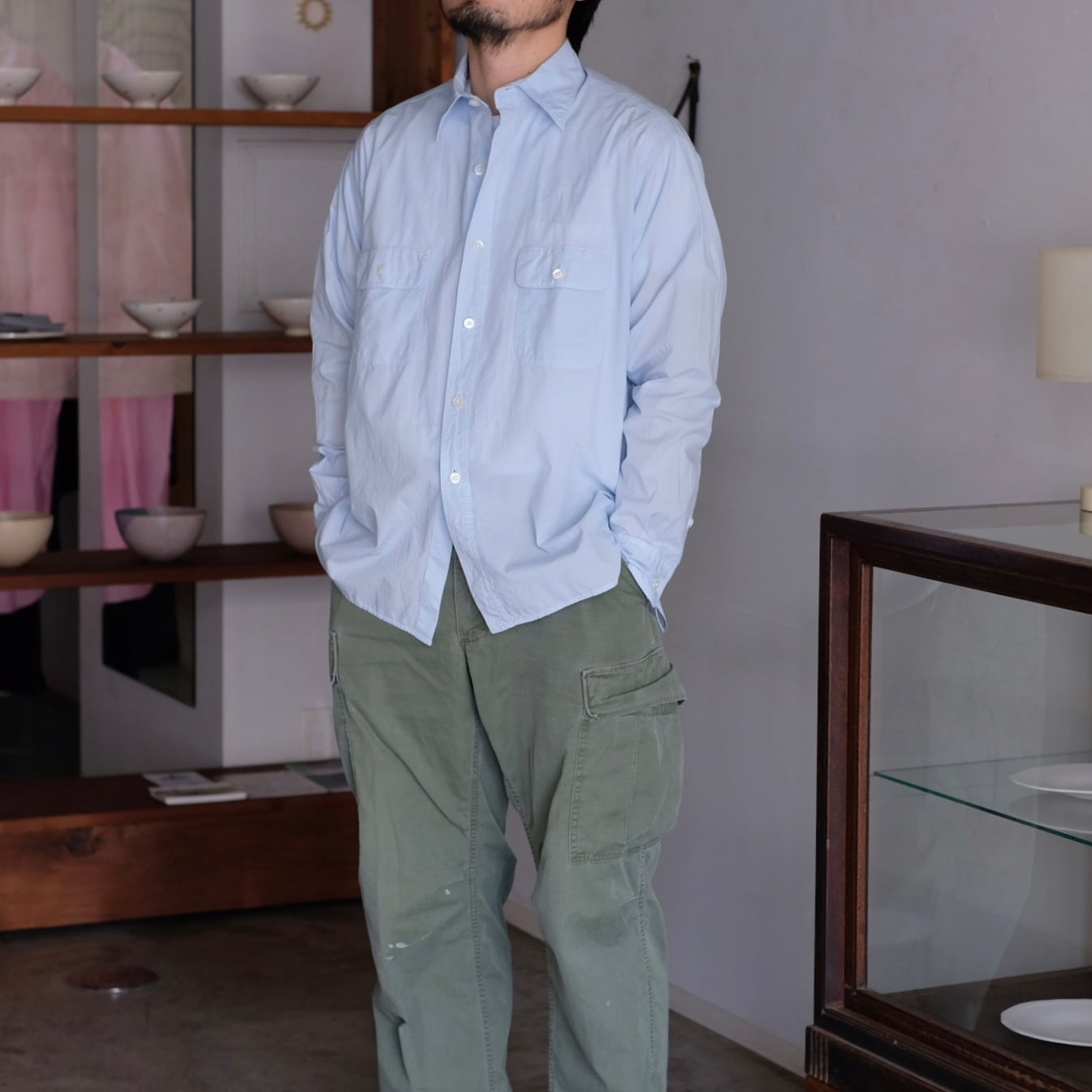 holk / field shirt［LIGHT BLUE］ | fons