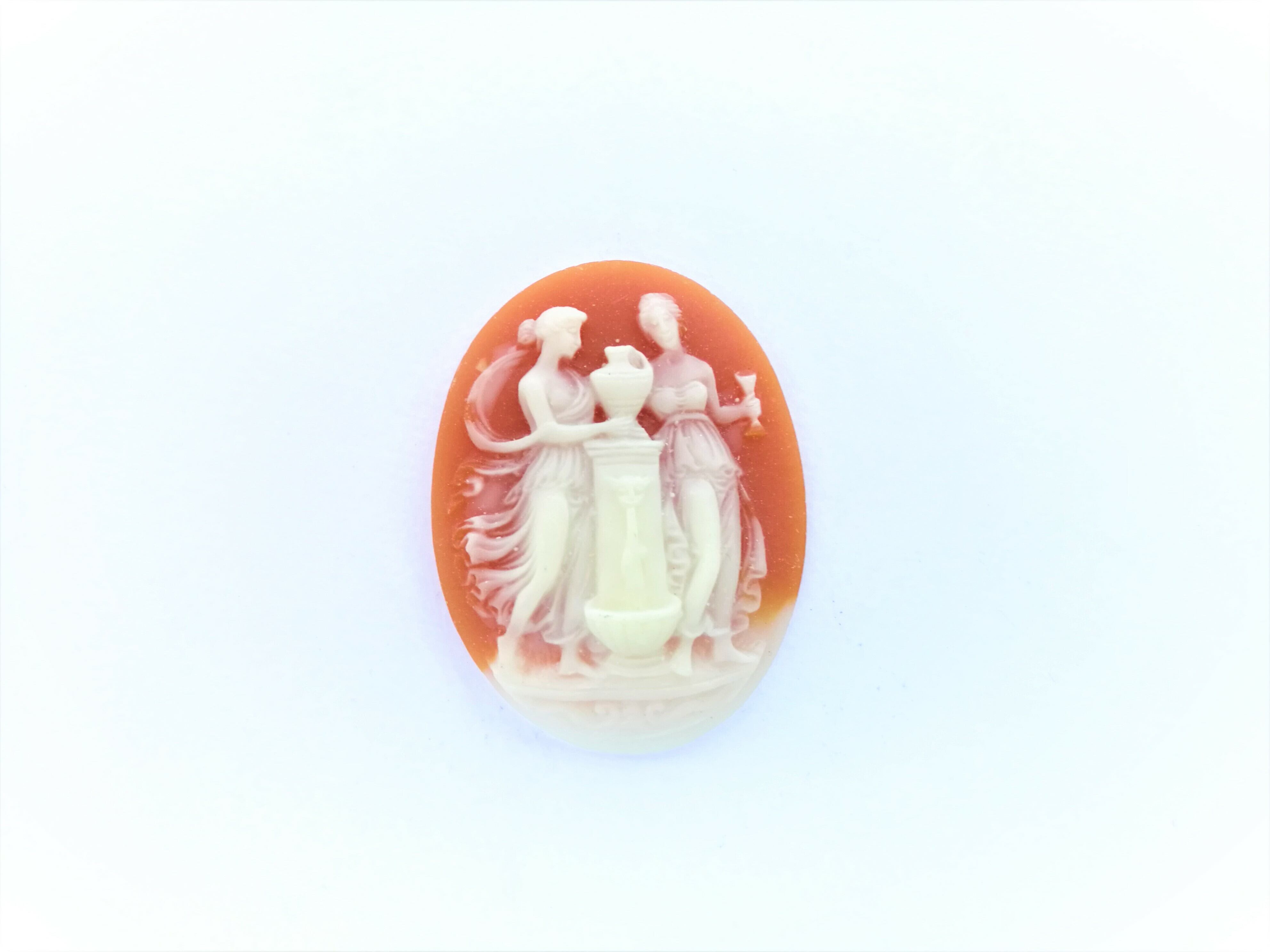 e - 1 カメオ風1(ブラウン) こまつだま商店オリジナル