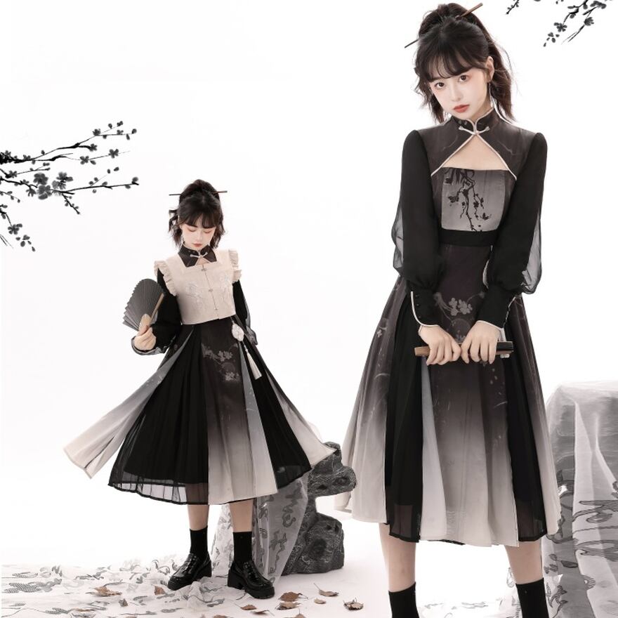 ゴスロリ通販 With U ゴシック ロリィタ チャイナ服 漢服 ツーピース