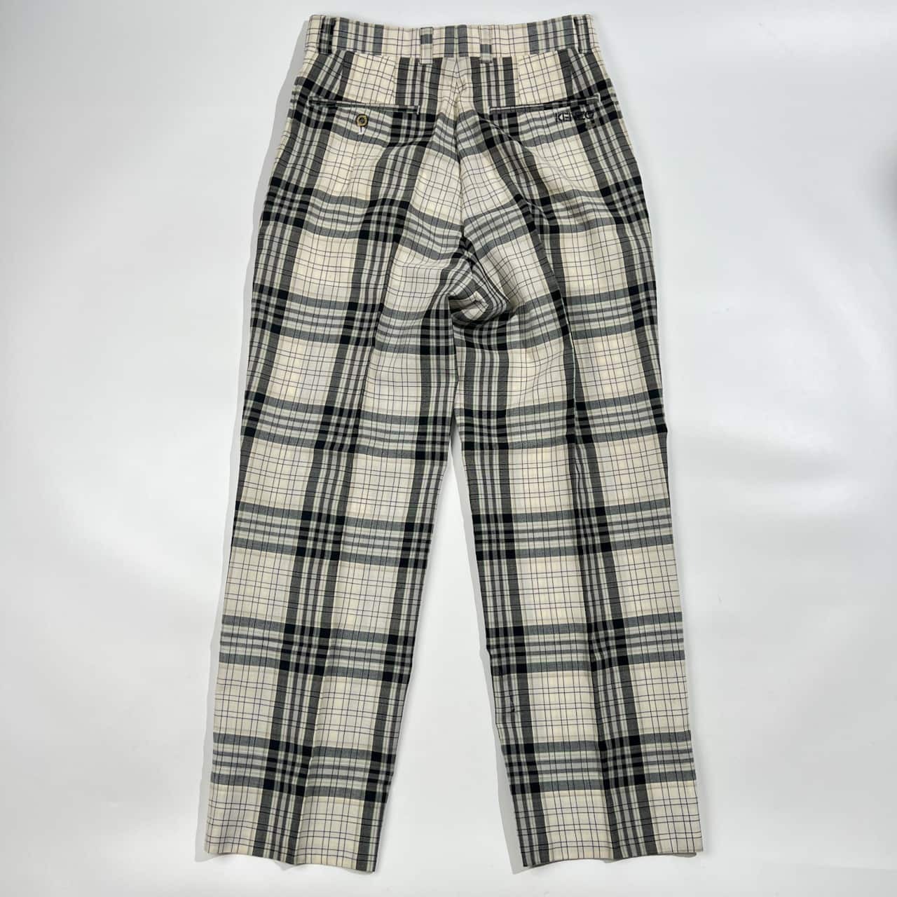 希少 レア KENZO GOLF ケンゾーゴルフ チェック ツータック パンツ スラックス 76/メンズ ビンテージ