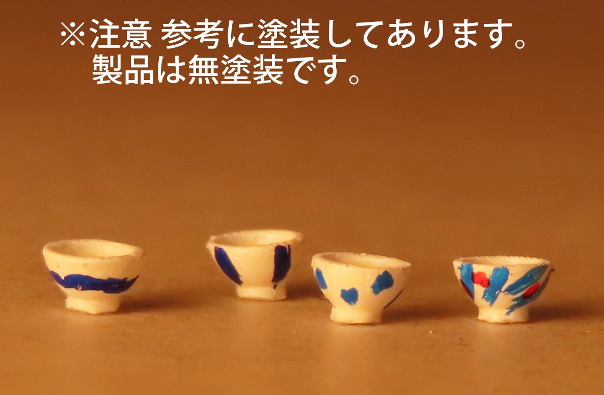 1/24スケール 2合徳利とお猪口セット(2合徳利4個・お猪口8個入