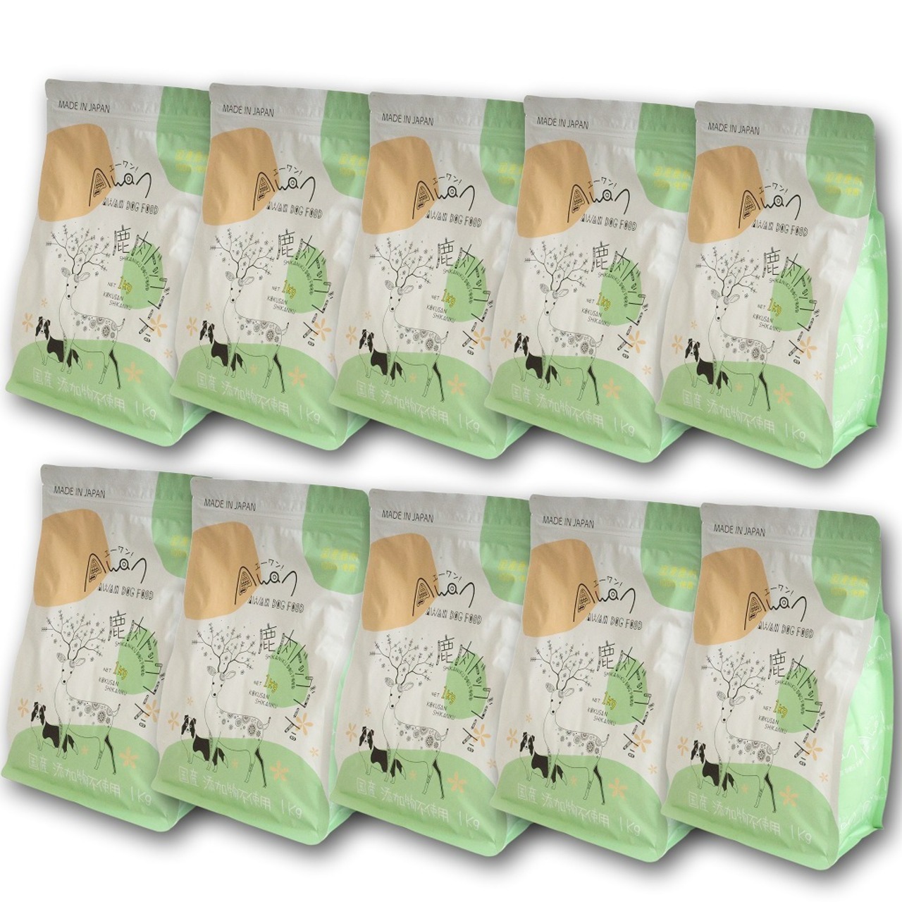 ＼送料無料／Awan鹿肉ドッグフード1kg×10袋セット