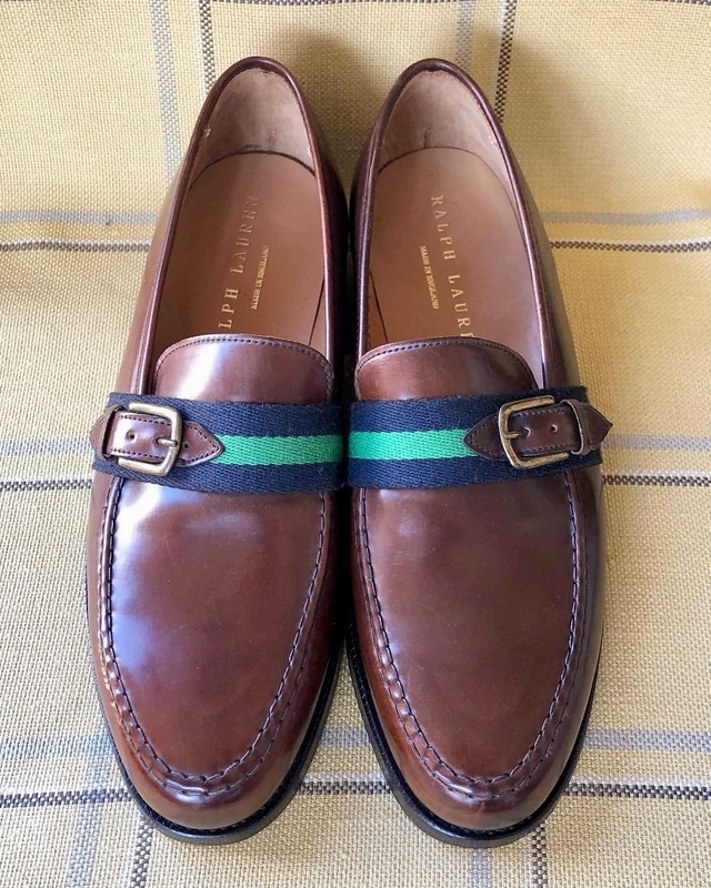 NOS(新古品) Polo Ralph Lauren by Crockett & Jones コードバン 茶 9.5-D アウトレット品