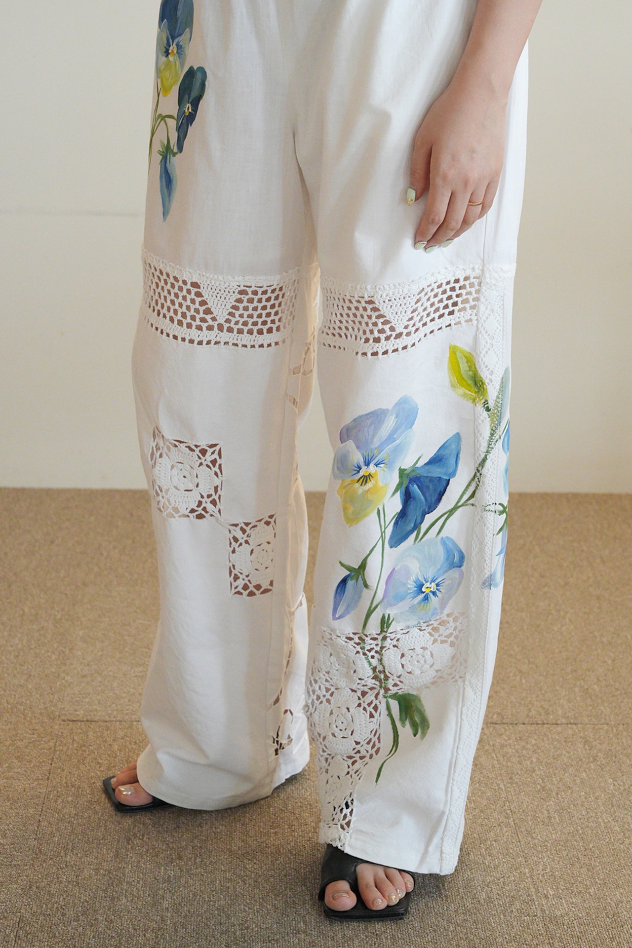 vintage lace easy pants-5