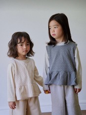 韓国子供服 / 26Autumn / 〖取寄〗ko and ko / ニットシャーリングトップ / ベビー服 / キッズ服 *XXS~L*