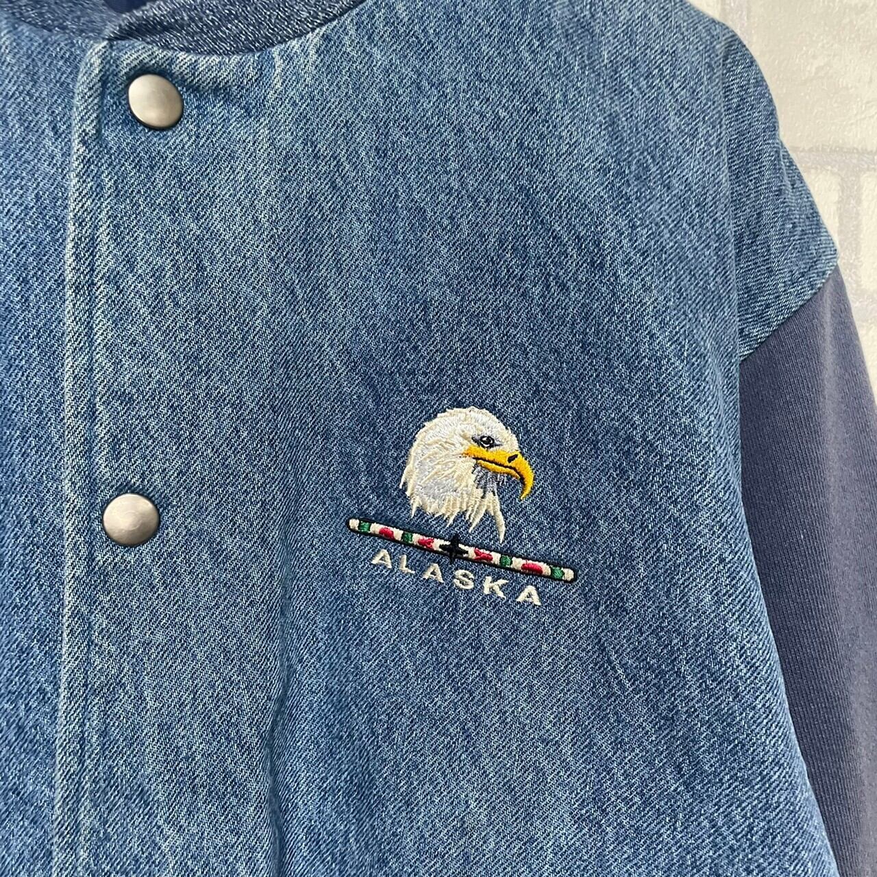 美品 FRUIT OF THE LOOM デニムスタジャン サイズM 90s