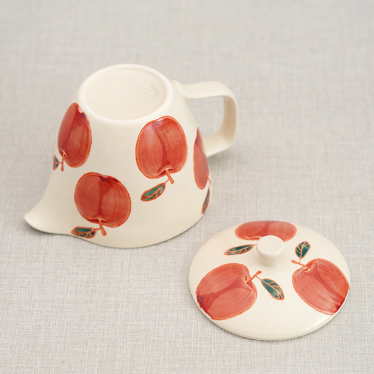 フレッシュアート マグポット（アミ付き）（リンゴ） | 菊祥陶器／工房