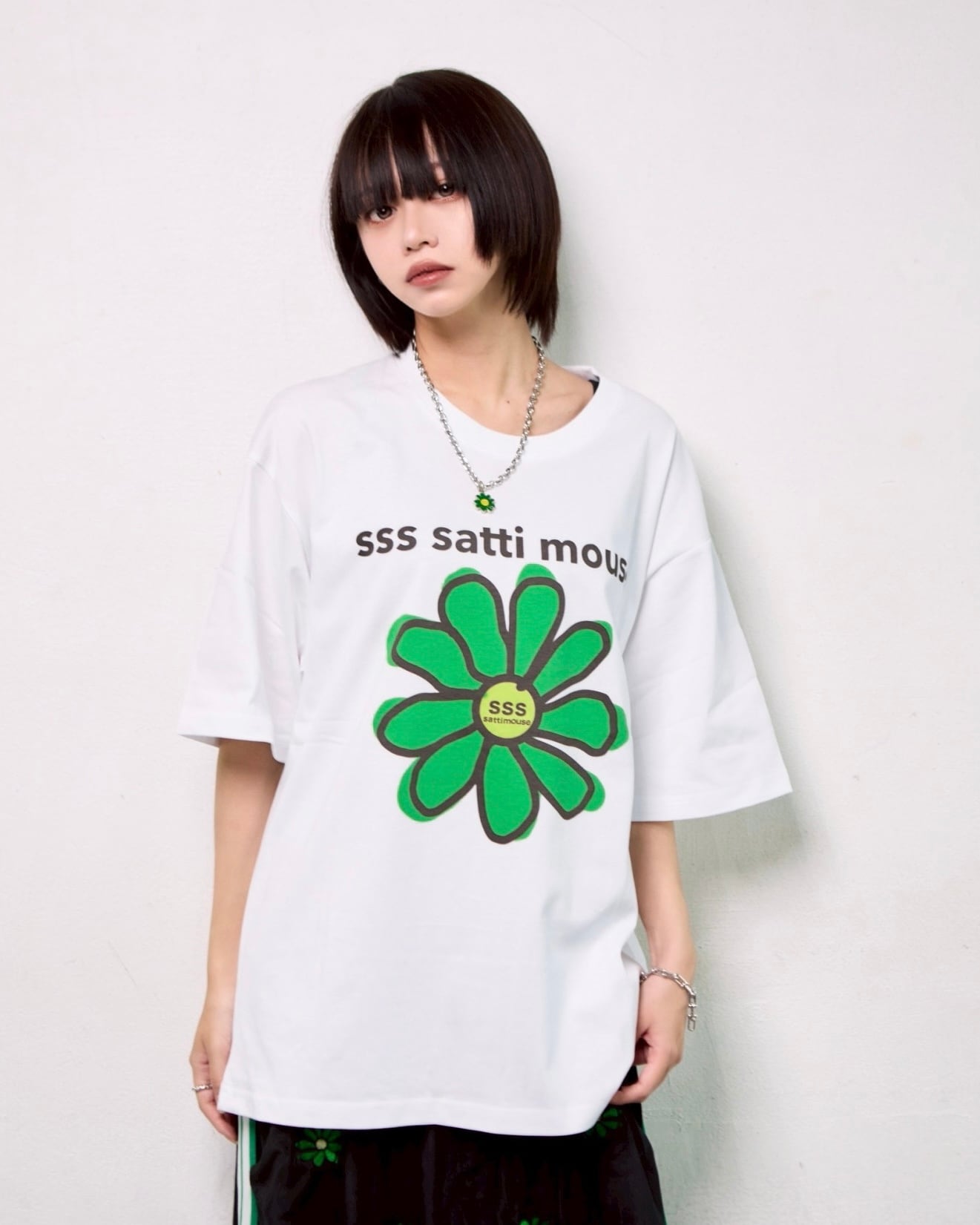 flower logo T-shirt | ssssattimous