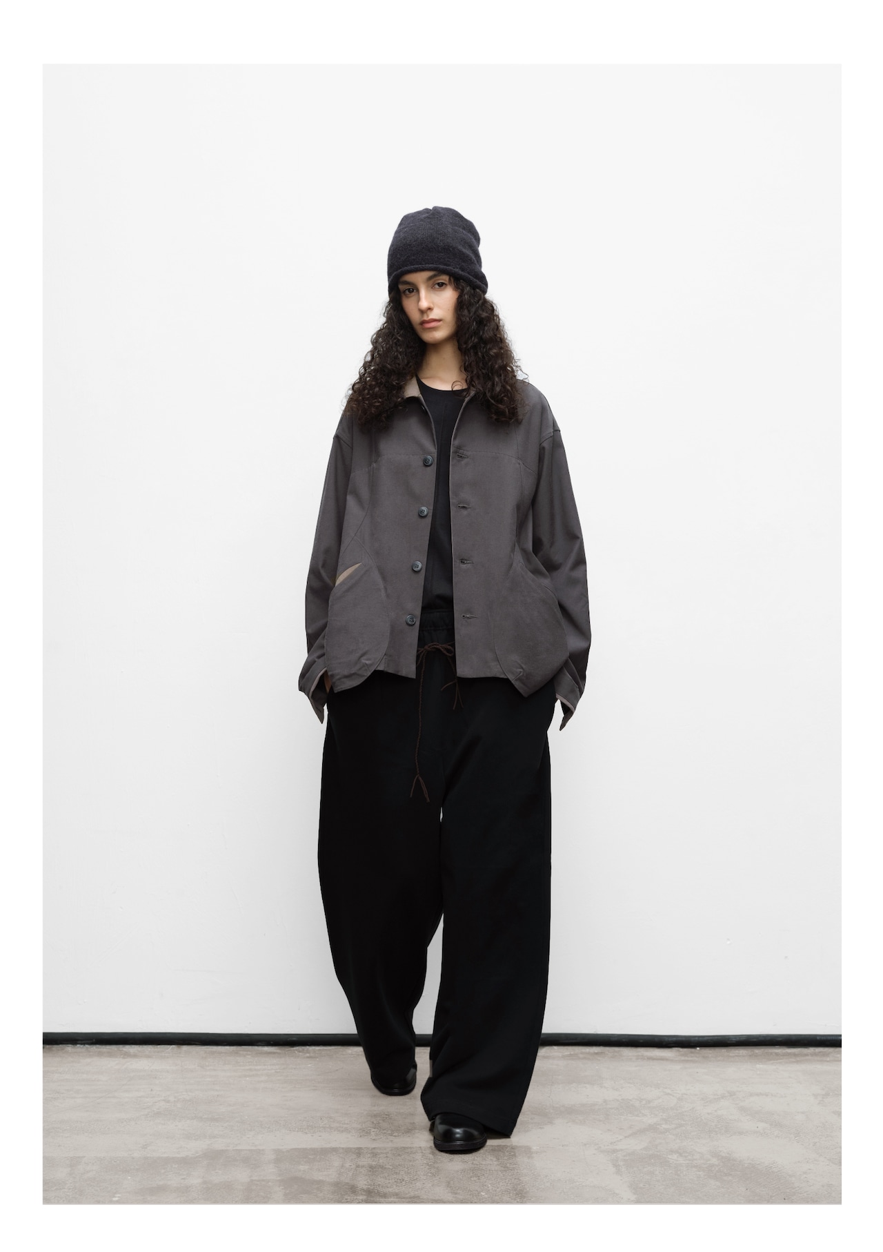 DECESOLO 25AW スタンドアップカラーパッチポケットジャケット