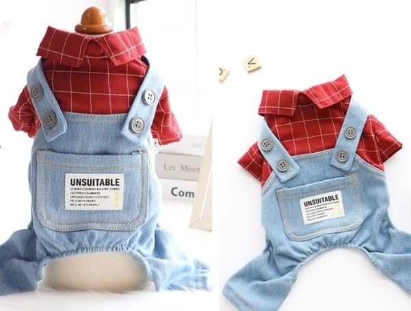 ドッグ 犬 小型犬 シャツ オーバーオール ポケット ストレート ドッキング 襟付き 袖付き 半袖 ボタン 一体型 デニム風 きれいめ シンプル カジュアル おしゃれ かっこいい レトロ ラフ ボーイッシュ 個性的 主役級 かっちり ヴィンテージ キュート クラシカル カレッジ風 ベーシック プレッピー シンプル カントリー チェック 格子柄 春 秋 春服 秋服 男の子 女の子 成犬 デート お出かけ アウトドア 旅行 公園 休日 カフェ 庭 ガーデン 朝 散歩 ウォーキング 室内 おうち 普段使い イン