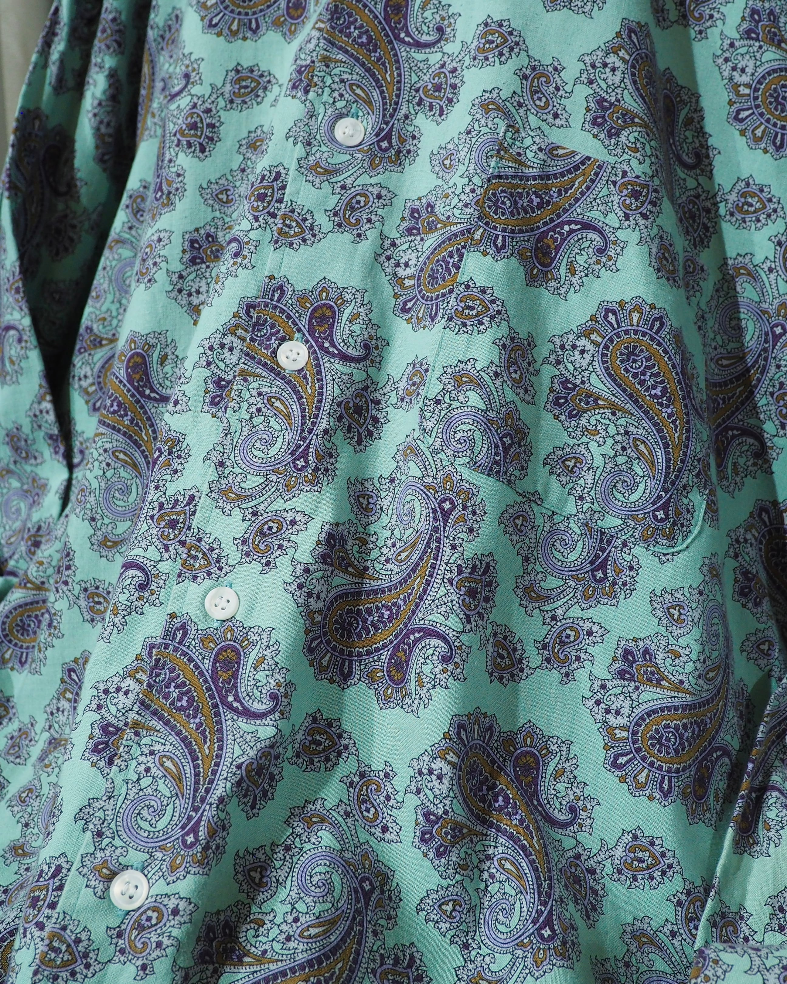 1990s " McGREGOR " Beautiful Paisley All Over Pattern Vintage Loose Shirt