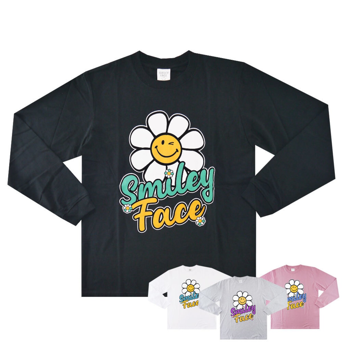 スマイル ニコちゃん 長袖 Tシャツ メンズ スマイリー SMILE グッズ 