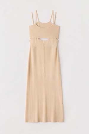 MOLE LAYERED CAMI ONE PIECE 26AWAC-014 BEIGE