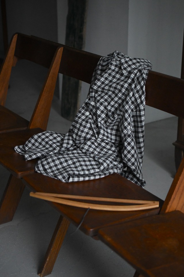 BAUTH / COTTON SILK CHECK SHIRTS (CHARCOAL CHECK)