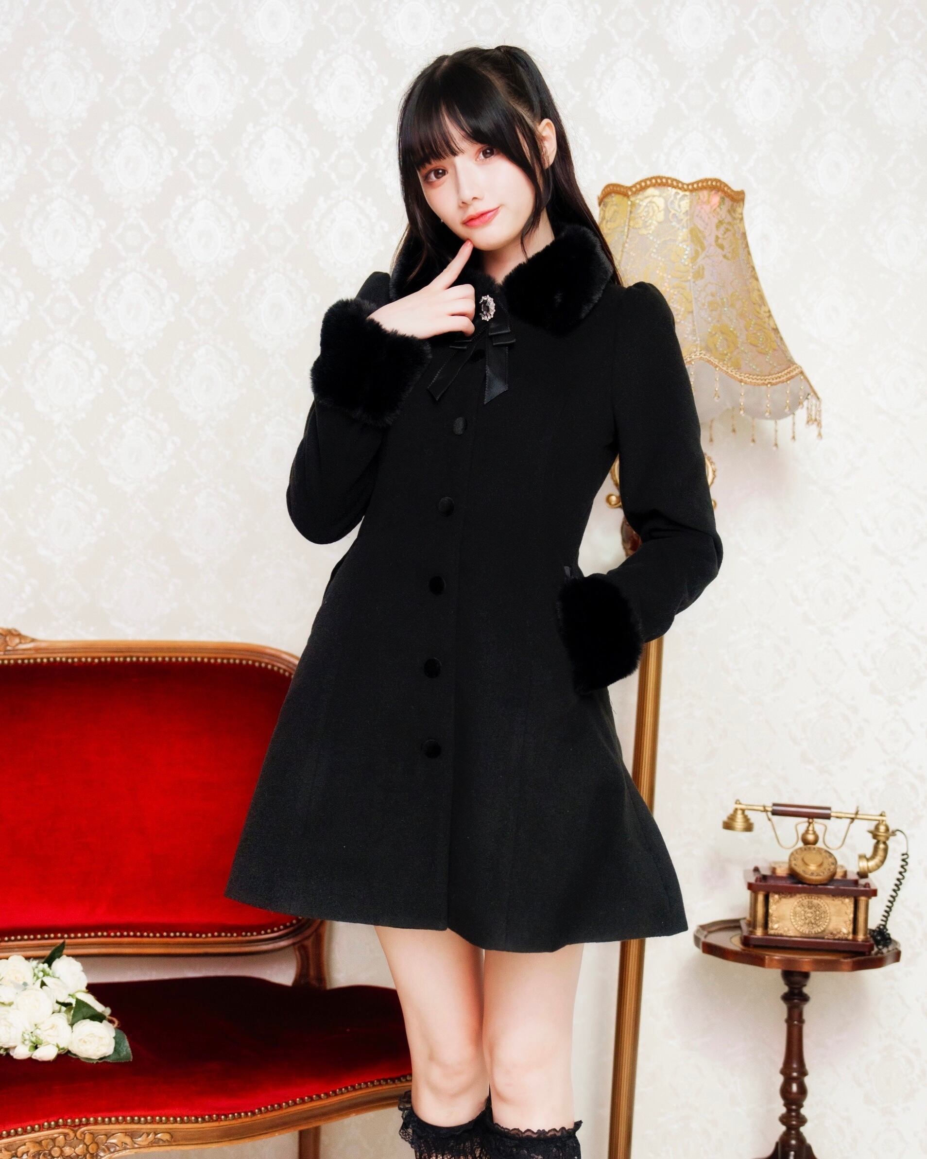 【ManonMimie】Classic A-Line Ribbon Coat | Manon Tokyo