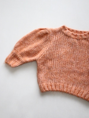 LONGLIVETHEQUEEN　knitted puffed sweater　peach　
