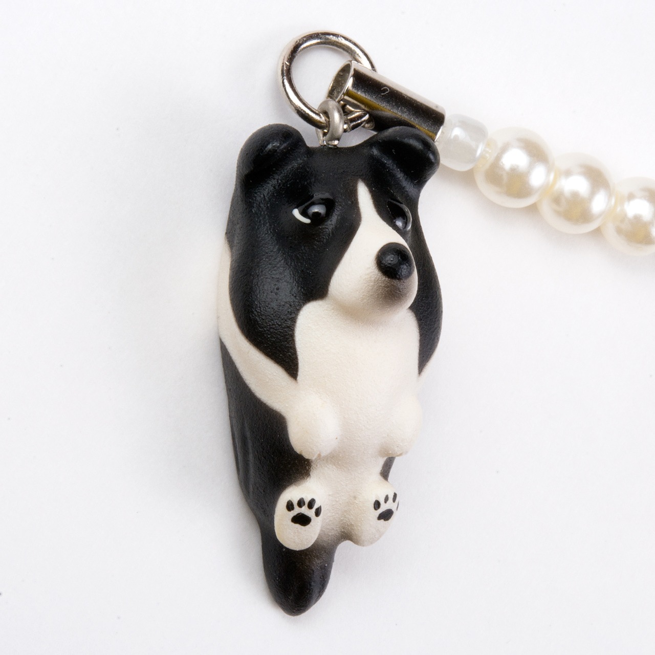 Dog 92 Sheltie シェルティー バイブラック ビーズ ストラップ DN-2503