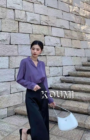 オープンカラーブラウス  AJ42441-603