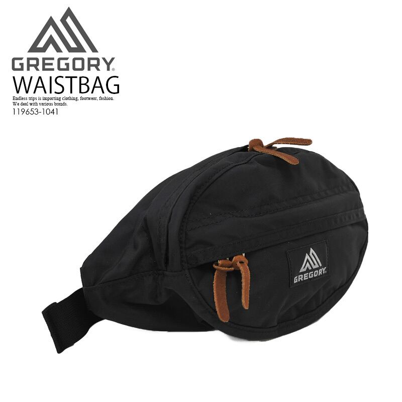 Gregory グレゴリー 1041 Tailmate Xs V2 テールメイト ウエストバッグ ボディバッグ ショルダーバッグ Black ブラック Endless Trip Home