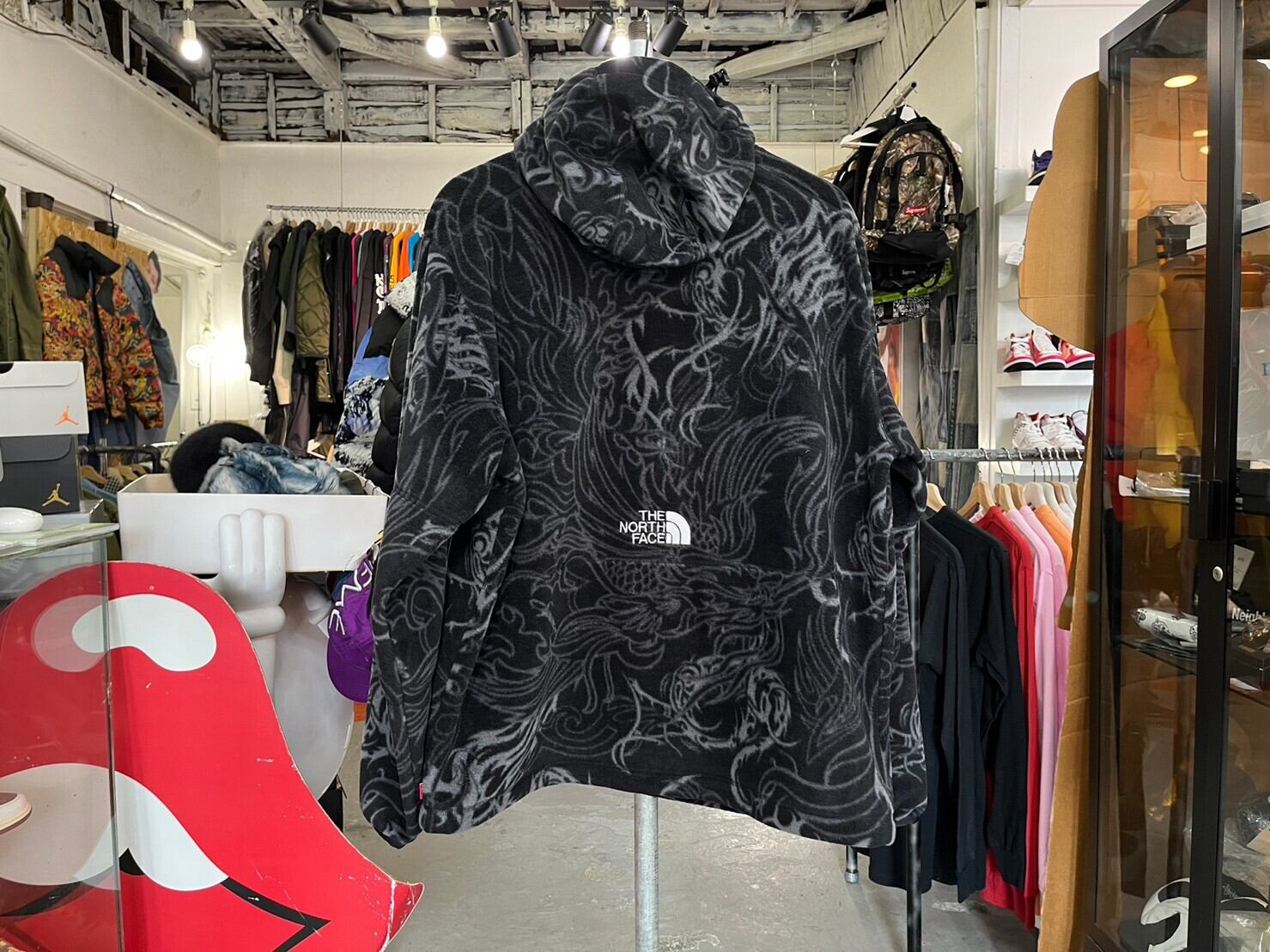 Supreme × THE NORTH FACE STEEP TECH FLLEECE PULLOVER BLACK DRAGON 