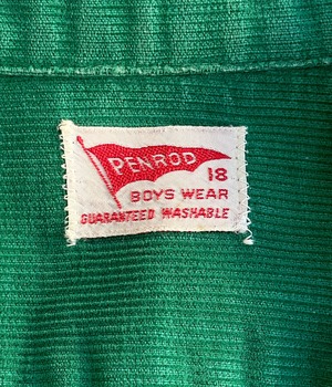 Vintage 50-60s loop collar corduroy shirt -RENROD-